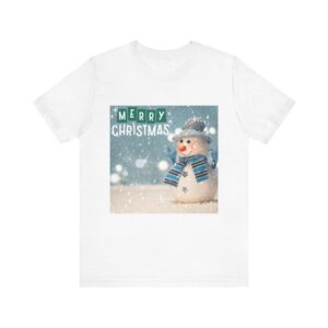 Merry Christmas Snowman Unisex Jersey Tee