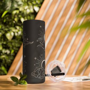 Night Sky 20oz Skinny Matte Tumbler – Inspirational Travel Mug for Stargazers and Dreamers
