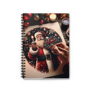 Festive Santa Spiral Notebook – Ruled Lines for Christmas and Holiday Planning