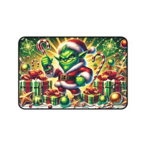 Grinch Desk Mat – Christmas Office Decor, Large Gaming Mouse Pad, Christmas Gift for Desk Setup, Gifts for Gamers