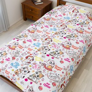 Cute Kawaii Velveteen Plush Blanket – Soft Comfort Throw for Kids, Toddlers, & Pet Lovers – Available in 30×40, 50×60 & 60×80 – Perfect Christmas Blanket or Personalized Baby Blanket Gift