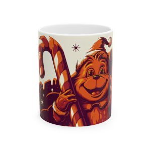 Funny Grinch Christmas Coffee Mug | Cute Baby Grinch Vintage Style Mug | Abstract Art Christmas Mugs – Cheap Christmas Cups