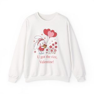 Valentine Sweatshirt Hello Kitty Sweatshirt , Perfect for Valentine’s Day, Unisex Gift, Cozy Crewneck, Valentine Gifts for Her