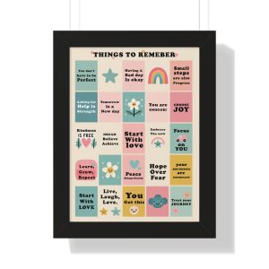 Positive Affirmation Wall Art, Gifts for Her -Therapy Office Decor, Mental Health, Calming Corner, School Psychology, CBT, Affirmation Gift