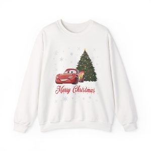 Merry Christmas Sweatshirt – Unisex Cute Car Christmas Sweatshirt for Women & Men – Plus Size Christmas Sweatshirts for All Holiday Fans