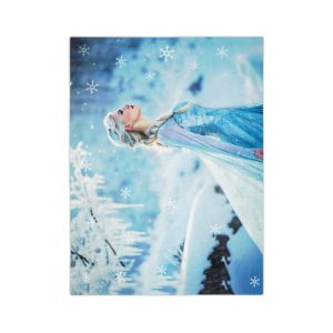 Frozen-Inspired Velveteen Blanket – Soft Christmas Gift for Girls, Cozy Snowflake Throw