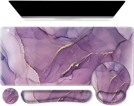 Ergonomic Mouse Pad with Wrist Support Purple