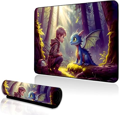 Kawaii Dragon Kid Desk Mat