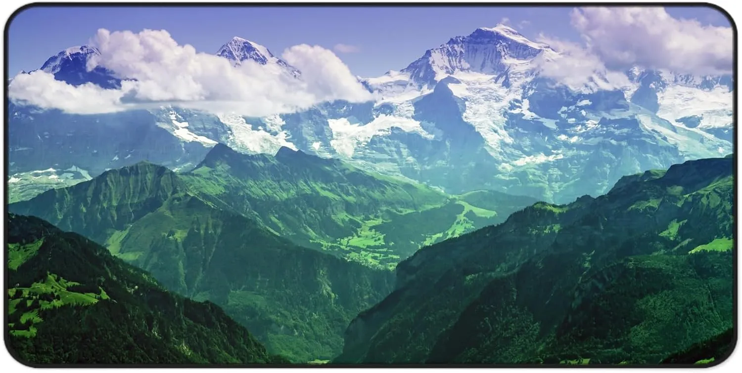 Kawaii Mountain Landscape Desk Mat