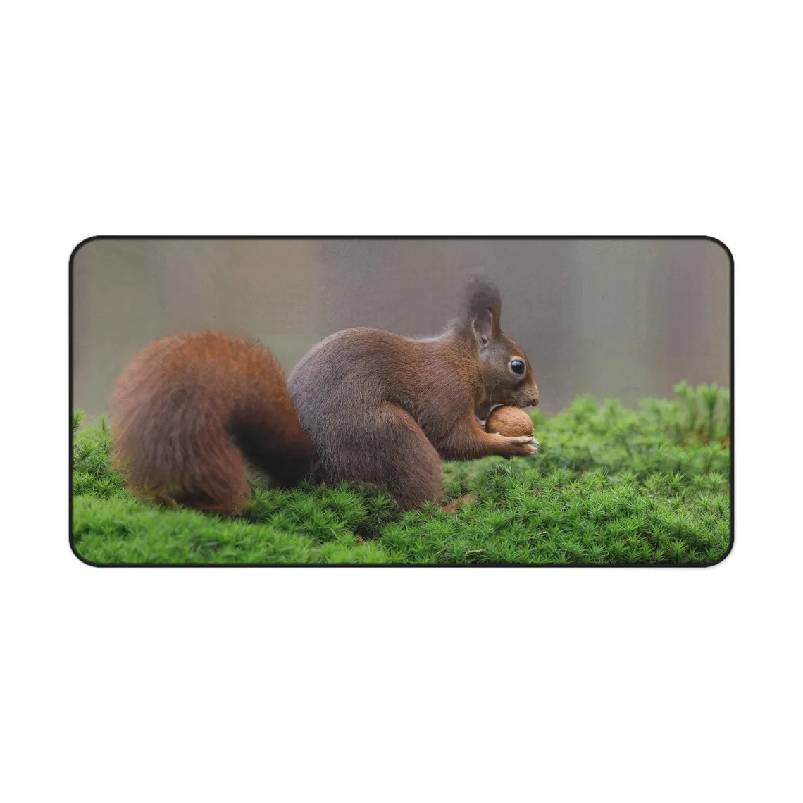 Squirrel on Moss Desk Mat