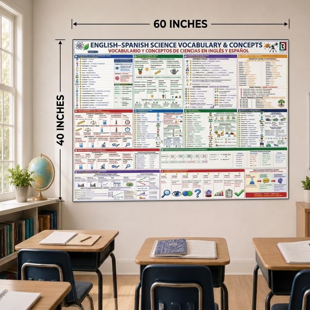 English-Spanish Science Vocabulary Poster