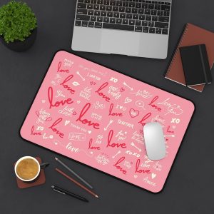 Pink Valentines Gift Desk Mat for Her