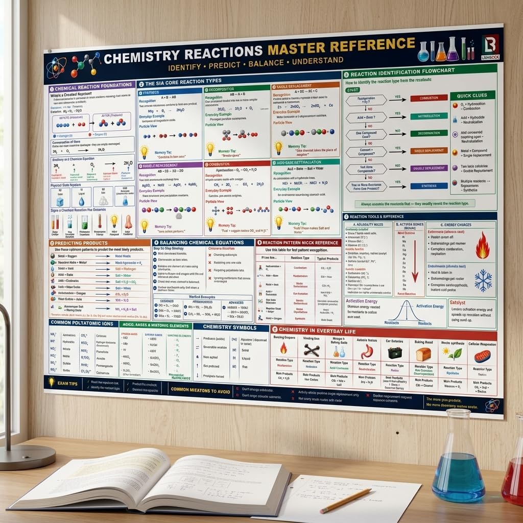 Chemistry Reactions & Equations Poster