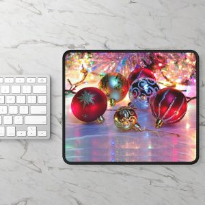 Christmas Glass Ornaments Gaming Mouse Pad