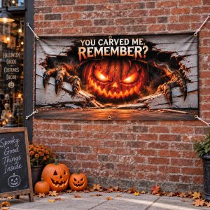 Scary Pumpkin Halloween Banner