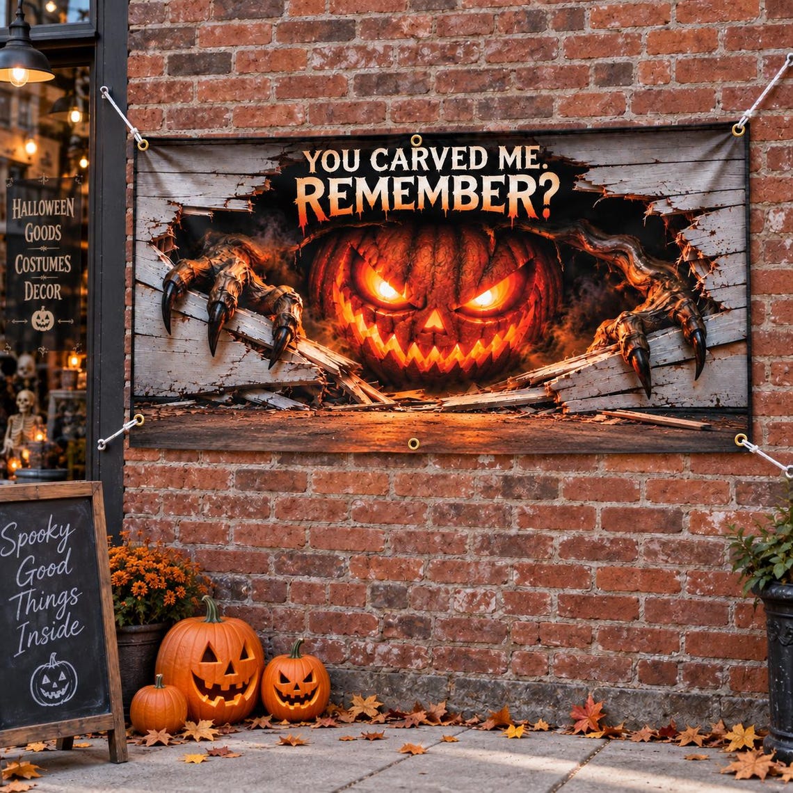 Scary Pumpkin Halloween Banner