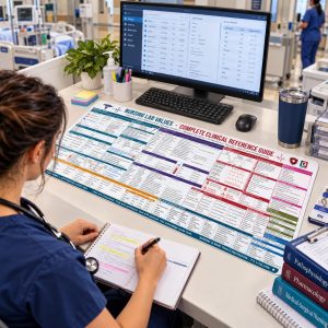 Nursing Lab Values Desk Mat