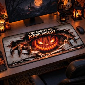 Scary Pumpkin Claw Halloween Desk Mat